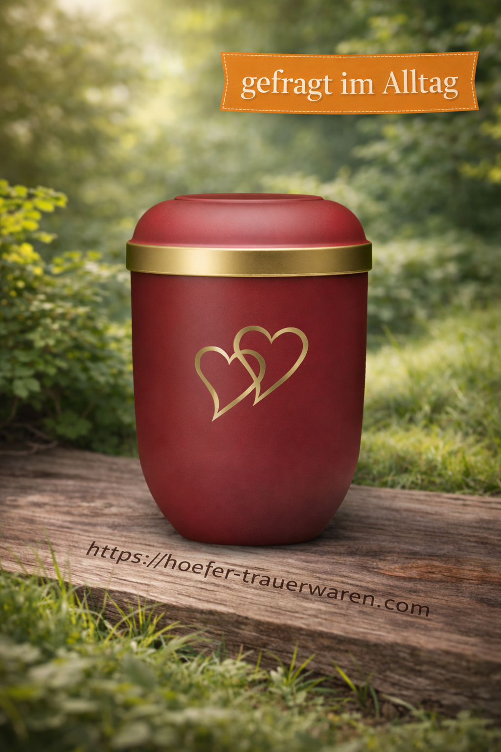 Naturstoffurne Herzen
